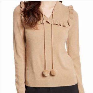 Kate Spade Pom Pom Wool and Cashmere Sweater in RED size small